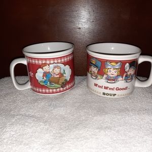 1997 & 2002 Campbell's Kids Soup Bowl Cup Mug